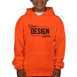 Hanes Youth EcoSmart 50/50 Pullover Hoodie - Color: Orange