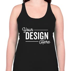 Bella + Canvas Women's Tri-Blend Racerback Tank - Color: Solid Black Tri-Blend