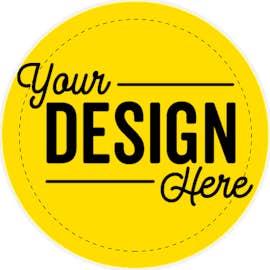 Full Color 2 in. Circle Vinyl Decal - Color: Yellow