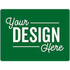 Full Color 4 in. x 3 in. Round Corner Rectangle Vinyl Decal - Color: Kelly Green