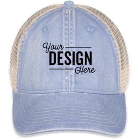 Comfort Colors Trucker Hat - Color: Washed Denim / Ivory