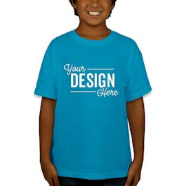 Canada - Gildan Youth DryBlend 50/50 T-shirt - Color: Sapphire