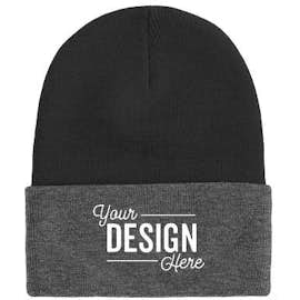 Port & Company Cuff Beanie - Color: Black / Athletic Oxford