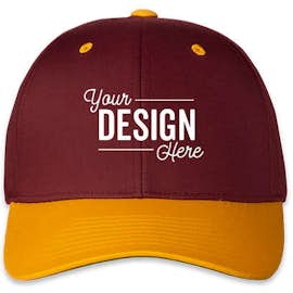 Pacific Headwear Cotton Blend Adjustable Hat - Color: Maroon / Gold