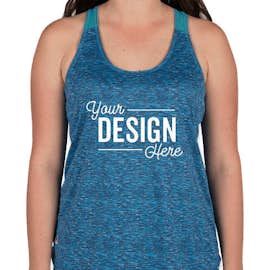 Holloway Women's Space Dye Racerback Tank - Color: Blue / Bright Blue