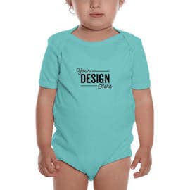 Royal Apparel USA-Made Organic Baby Bodysuit - Color: Scuba Blue