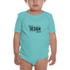 Royal Apparel USA-Made Organic Baby Bodysuit - Color: Scuba Blue