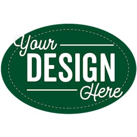 Full Color 3 in. x 2 in. Oval Roll Labels (500 per roll) - Color: Forest Green