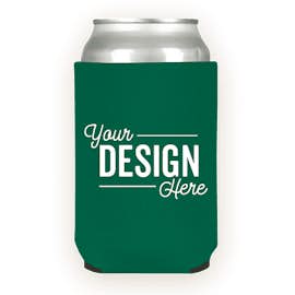 Foldable Neoprene Can Cooler - Color: Evergreen