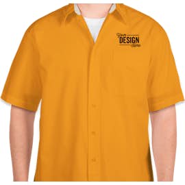 Port Authority Short Sleeve Easy Care Shirt - Color: Athletic Gold / Light Stone