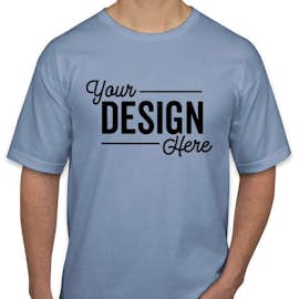Bayside USA-Made 100% Cotton T-shirt - Color: Light Blue
