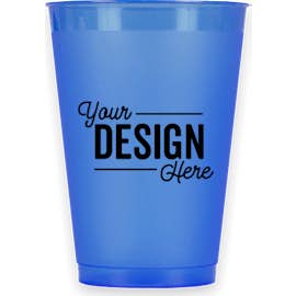 12 oz. Frosted Plastic Stadium Cup - Color: Frost Blue