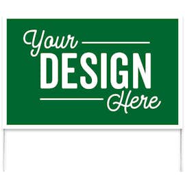 Full Color 22" x 14" Poster Yard Sign with Metal Frame - Color: Kelly Green