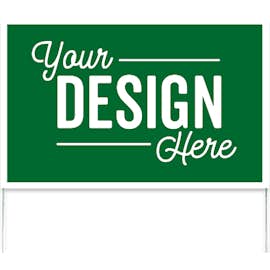 Full Color 22" x 14" Poster Yard Sign with Metal Frame - Color: Kelly Green