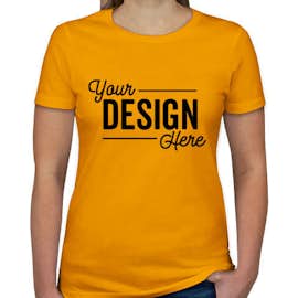 Next Level Women's Slim Fit Jersey T-shirt - Color: Gold