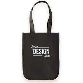 Small Laminated Shopper Tote - Color: Black