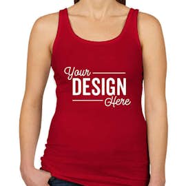 Next Level Women's Slim Fit Jersey Tank - Color: Red