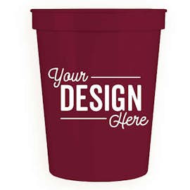 16 oz. Plastic Stadium Cup - Color: Maroon