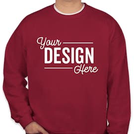 Gildan Midweight 50/50 Crewneck Sweatshirt - Color: Cardinal Red