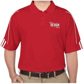 Adidas ClimaLite Three Stripe Performance Polo - Color: Power Red / White
