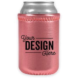 Metallic Neoprene Can Cooler - Color: Metallic Rose