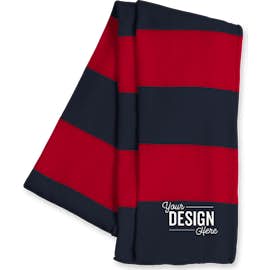 Sportsman Rugby Knit Scarf - Color: Navy / Red
