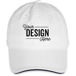 Bayside USA-Made Sandwich Bill Hat - Color: White / Navy