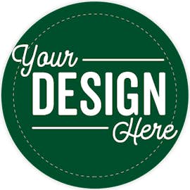 Full Color 2 in. Circle Vinyl Decal - Color: Forest Green