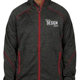 North End Melange Tech Fleece Lined Jacket - Color: Carbon / Olympic Red