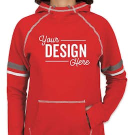 Augusta Women's Spirit Pullover Hoodie - Color: Red / White / Graphite