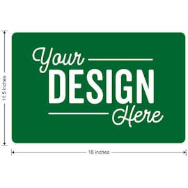 Full Color 18" X 11.5" Car Door Magnet - Color: Kelly Green