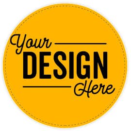 Face Masks Required 12" Circle Floor Decal - Color: Athletic Gold