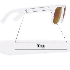 Promotional Mirrored Sunglasses - Color: Red Tint
