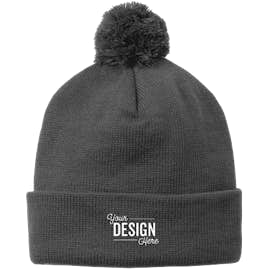 Sport-Tek Solid Pom Pom Beanie - Color: Iron Grey
