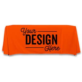 Full Color 6' Throw Tablecloth - Color: Orange