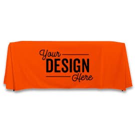 Full Color 8' Throw Tablecloth - Color: Orange
