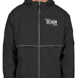 Charles River New Englander Hooded Rain Jacket - Color: Black