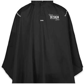 Team 365 Packable Reflective Poncho - Color: Black