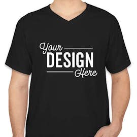 Canada - Fruit of the Loom 100% Cotton V-Neck T-shirt - Color: Black