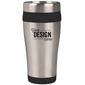 16 oz. Carmel Insulated Steel Travel Mug - Color: Black