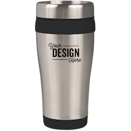 16 oz. Carmel Insulated Steel Travel Mug - Color: Black