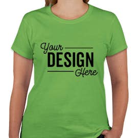 Canada - Gildan Women's 100% Cotton T-shirt - Color: Electric Green