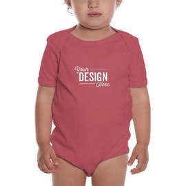 Royal Apparel USA-Made Organic Baby Bodysuit - Color: Coral