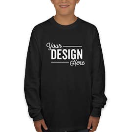 Hanes Youth Authentic Long Sleeve T-shirt - Color: Black