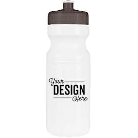 24 oz. Bike Water Bottle - Color: White / Translucent Smoke