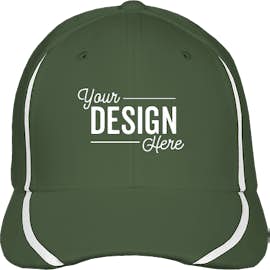 Sport-Tek Flexfit Colorblock Performance Hat - Color: Forest Green / White