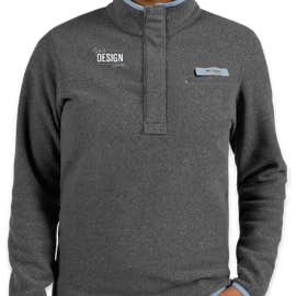 Columbia Women's Harborside Quarter Zip Snap Fleece Pullover - Color: Cool Gray Heather / Sail
