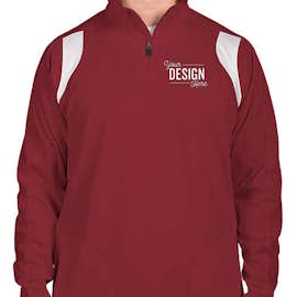 Team 365 Quarter Zip Performance Pullover - Color: Sport Maroon / White