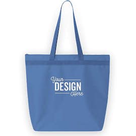 Large Recycled Poly Zippered Tote - Color: Royal