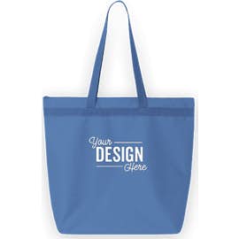 Large Recycled Poly Zippered Tote - Color: Royal